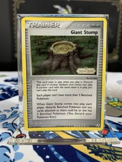 Pokemon Card Ex Legend Maker Giant Stump 75/92 2006 Reverse Stamped Holo - Image 1