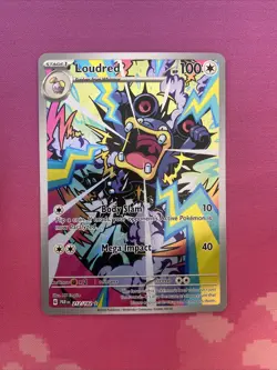 Pokemon Card Loudred 212/182 Illustration Rare Paradox Rift Near Mint - Image 1