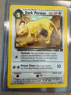 Dark Gloom 36/82 & Dark Persian 42/82 Team Rocket Vintage Pokemon Card Lot - Image 2