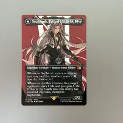 Sephiroth, Fabled SOLDIER Borderless 0382 - MTG x FF - NON-FOIL - NM - Fast Ship - Image 1