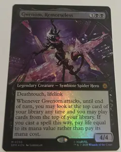 Magic The Gathering:Spiderman-gwenom, Remorseless 0256 Extended Art Foil NM - Image 1