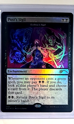 MTG Magic the Gathering Secret Lair Post Malone Foil #1185 Leshracs Post's Sigil - Image 1