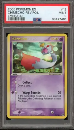 Pokemon Chimecho EX Emerald Reverse Holo Rare #12 PSA 9 Mint - Image 1