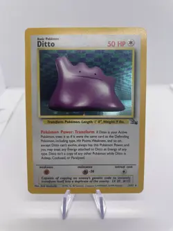 Ditto 3/62 Holo Pokemon TCG Fossil Set (LP) - Image 1