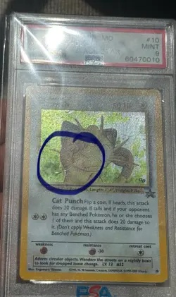 Meowth Promo 10 Black Star Stamped Holo Pokemon TCG PSA 9 - Image 2