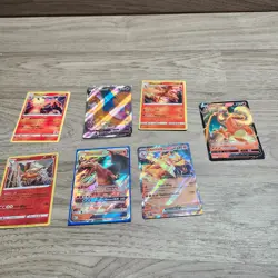 Pokemon TCG Charizard v SWSH050 EX GO Lot of 7 Cards - Image 1