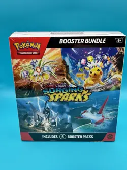 Pokemon Surging Sparks SV08 Booster Bundle TCG 6 packs New Sealed - Image 1