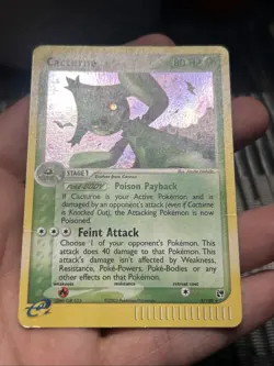 Pokemon TCG Cacturne 2/100 Sandstorm Holo Rare 2003- MP/ HP - Image 3