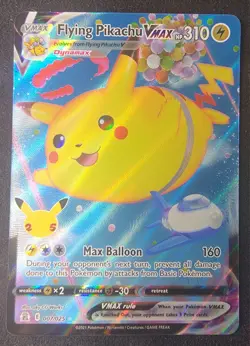 Flying Pikachu VMAX 007/025 Holo Pokemon 25th Anniversary Celebrations NM - Image 1