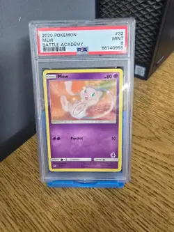 Mew 36/68 Pokemon 2020 Battle Academy Mewtwo Stamp PSA 9 MINT - Image 1