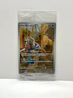 SEALED Pokemon TCG Mimikyu SVP 075 Paldean Fates Holo Black Star Promo NM - Image 1
