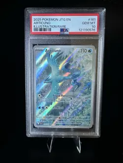 Pokemon 2025 JTG Illustration Rare #161 Articuno PSA 10 - Image 1