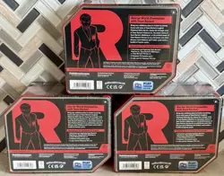 Pokemon TCG Destined Rivals Team Rocket Tins (Art Set of 3) Sealed/New - Image 2
