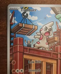 Timburr - 125/086 - Illustration Rare - SV: Black Bolt Pokemon TCG - Image 4