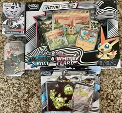 Pokemon Lot-15 Sealed Booster Packs, Black Bolt & White Flare - 4 Sealed Items! - Image 1