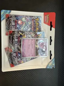 Pokemon Scarlet & Violet: Stellar Crown 3-Pack Booster Blister TINKATON - Image 1