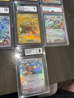 Pokemon Lot Of 7 Slabs!! Cgc PSA Wcg, Cracked Ice Holo Mew!!Base Set 2 Poliwrath - Image 4