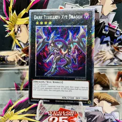Yugioh Dark Rebellion Xyz Dragon RA04-EN237 Platinum Secret Rare 1st Near Mint - Image 1