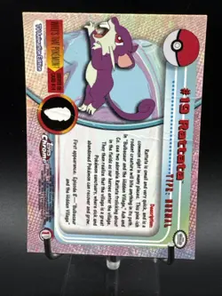 Rattata 2000 Topps Chrome Pokemon Rattata Chrome Card# 19 Pokemon Chrome Card - Image 4