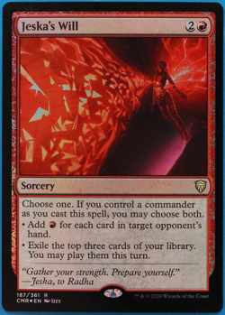 Jeska's Will FOIL Commander Legends NM Red Rare MAGIC CARD (ID# 504522) ABUGames - Image 1
