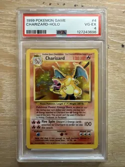 Pokemon TCG Charizard Base Set Holo Unlimited Rare Card 4/102 - Image 1