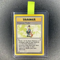 🔥 Pokemon Trader 77/102 🔥 Original Non Holo Rare Base Set Pokemon Card Trainer - Image 1
