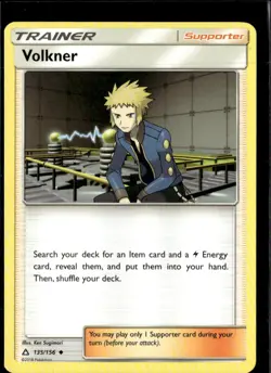 Pokemon Volkner 135/156 Ultra Prism Non Holo Uncommon 2 Card Lot - Image 1