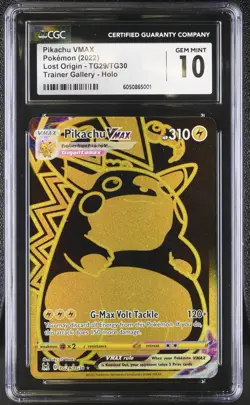 CGC 10 Pikachu VMAX TG29/TG30 Lost Origin Trainer Gallery Pokemon Card psa - Image 1