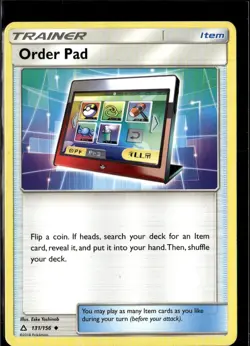 Pokemon Order Pad 131/156 Ultra Prism Non Holo Uncommon 3 Card Lot - Image 1