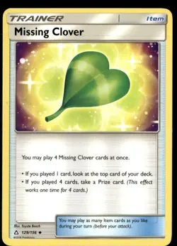 Pokemon Missing Clover 129/156 Ultra Prism Non Holo Uncommon 2 Card Lot - Image 1