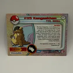 Pokemon Topps TV Animation Card #115 Kangaskhan HP Vintage Collectible Card - Image 2
