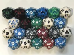 22 mtg spindown dice No Doubles! d20 life counter magic game dice - Image 1