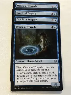 x4 Oracle Of Tragedy (U) MTG March Of The Machine MOM - Image 1