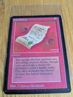 WOTC MTG Vintage Beta Edition False Orders (LP) Magic the Gathering - Image 1