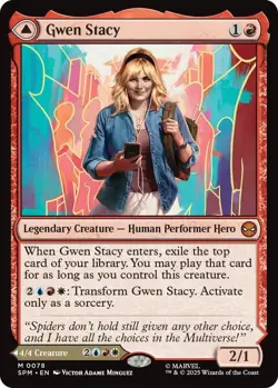 MTG Gwen Stacy 78 Mythic Marvel Spider-Man - Image 1