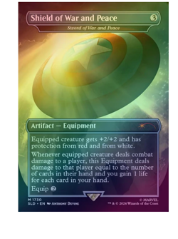 Sword of War and Peace - Marvel's Captain America Foil Secret Lair MTG - Image 1
