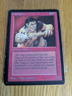 WOTC MTG Vintage Beta Edition Gray Ogre (MP) Magic the Gathering - Image 1