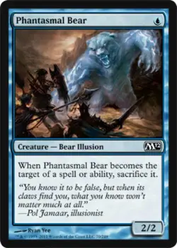 Phantasmal Bear - Medium Play MTG Magic 2012 Core Set - Image 1
