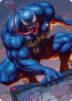 MTG Venom, Deadly Devourer Art Card Marvel Spider-Man Art Series - Image 1