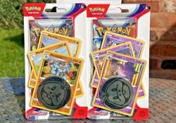 POKEMON TCG SCARLET & VIOLET PREMIUM CHECKLANE BLISTER PACK ART SET X2 *SEALED* - Image 1