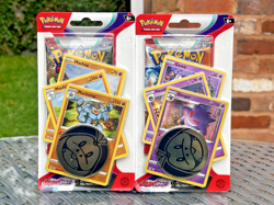 POKEMON TCG SCARLET & VIOLET PREMIUM CHECKLANE BLISTER PACK ART SET X2 *SEALED* - Image 3