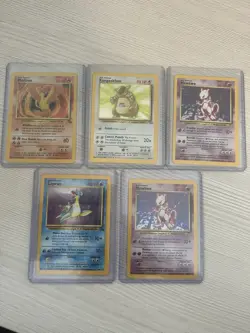 Set Of 5 Pokemon Cards From Various Sets (Vintage) - Image 1