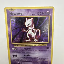 Pokemon Mewtwo 51/108 Holo Rare 2016 XY Evolution Cracked Ice MP see photos - Image 3