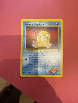 Pokemon TCG Gym Challenge Misty's Psyduck Card 90/132 Regular Common Non Holo - Image 1