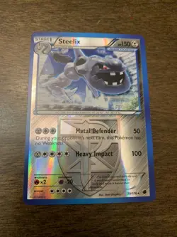 2013 Steelix 79/116 Reverse Holo Pokemon Card - Image 1