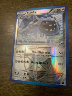 2013 Steelix 79/116 Reverse Holo Pokemon Card - Image 3