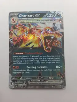 Charizard ex 054/091 Stage 2 Holo Paldean Fates Ultra Rare Pokemon TCG card NM - Image 1