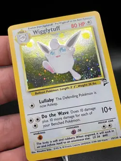 Wigglytuff Holo Pokemon Card 019/130 Base Set 2 - SWIRL NM ZO12 - Image 2