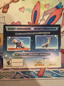 Shiny Koraidon Or Miraidon Pokemon Scarlet Violet Code Card - NEW UNSCRATCHED - Image 1