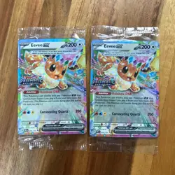 Eevee EX 075/131 Stamped Promo Sealed Prismatic Evolutions Pokemon Card TCG QTY - Image 2